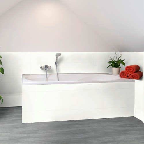 Revét Vinyl Wandfliese Weiss Hochglanz 60 x 30 cm