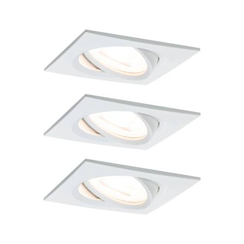 Paulmann Einbauleuchte Nova 3er Set LED 3x6,5W weiß eckig
