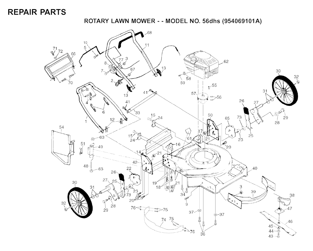 Explosionszeichnung Ersatzteile