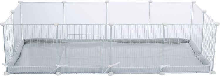 TRIXIE Indoor Freilaufgehege, Metall/Kunststoff, 140 × 35 × 70 cm, weiß