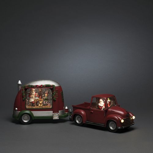 Konstsmide Karavan Weihnachtsmann repariert Spielsachen