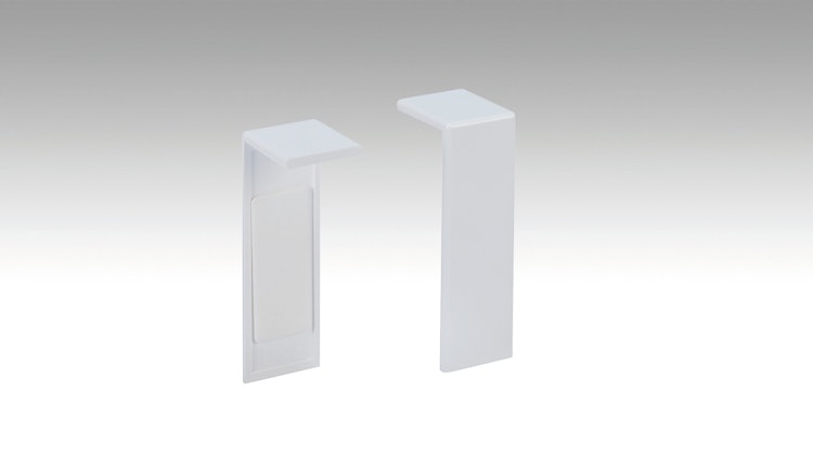 MEISTER Verbindungsstück Fußleiste Profil 8PK/18PK (2 Stk./VPE selbstklebend)  Weiß 2001