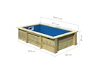 Karibu Triton Rechteck Pool - 305 x 182 cm - kesseldruckimprägniert