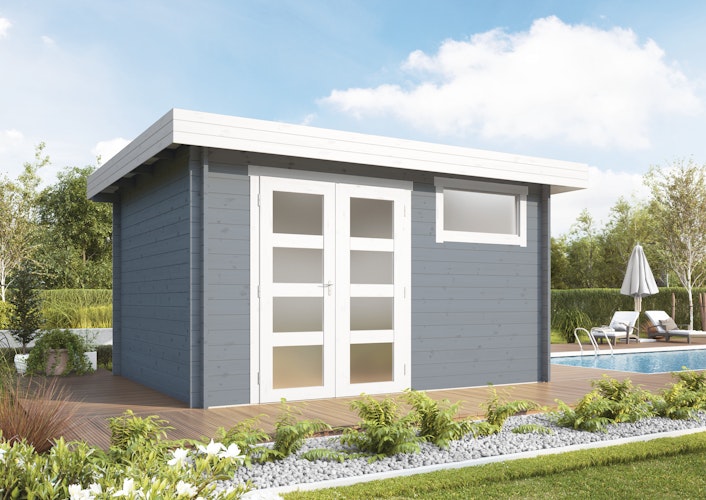 Wolff Finnhaus Gartenhaus Flachdachhaus Lille A - Aktionsmodell