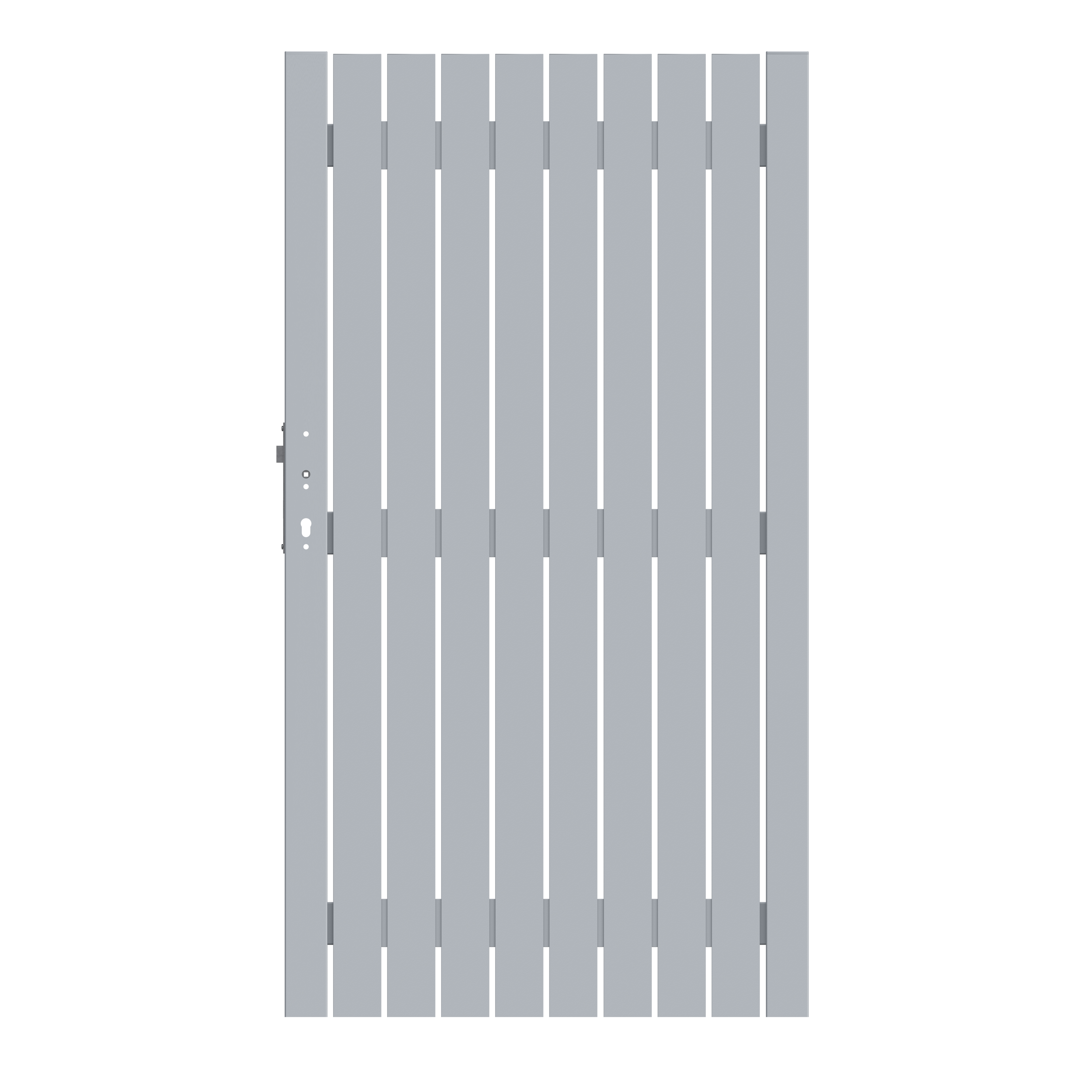 TraumGarten Squadra Einzeltor 980 x 1800 mm Silber DIN rechts