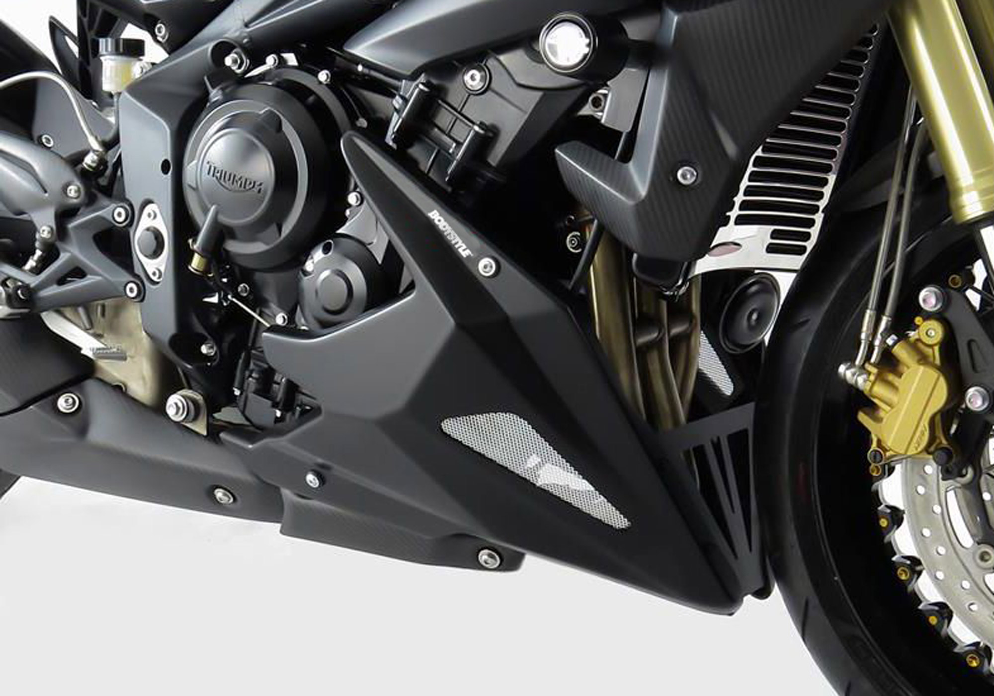 BODYSTYLE Raceline Bugspoiler ABS Kunststoff schwarz-matt für TRIUMPH Street Triple, Street Triple R, Street Triple RS, ...