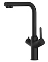 Vorschaubild 3 Wege Wasserhahn Küchenarmatur, BOD, mit 360° schwenkbarem L-Auslauf, Schwarz Matt