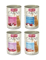 animonda Carny Adult 24 x 400g Mixpaket (Pute&Shrimps,Rind&Kabeljau,Pute&Lamm,Huhn&Lachs) Katzennassfutter
