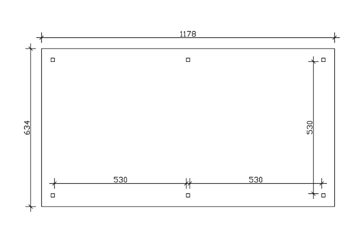 Skan Holz Carport Taunus 1176 x 634 cm