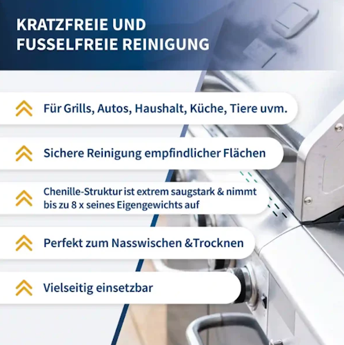 McBrikett Mikrofasertuch Chenille 60 x 40 - Gewicht 1300 gr/qm