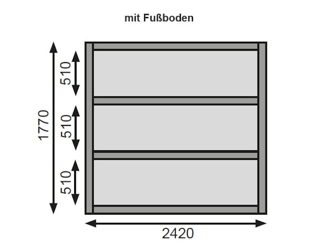 Karibu Eco Gartenhaus Gerätehaus Dalin 1 - 14 mm