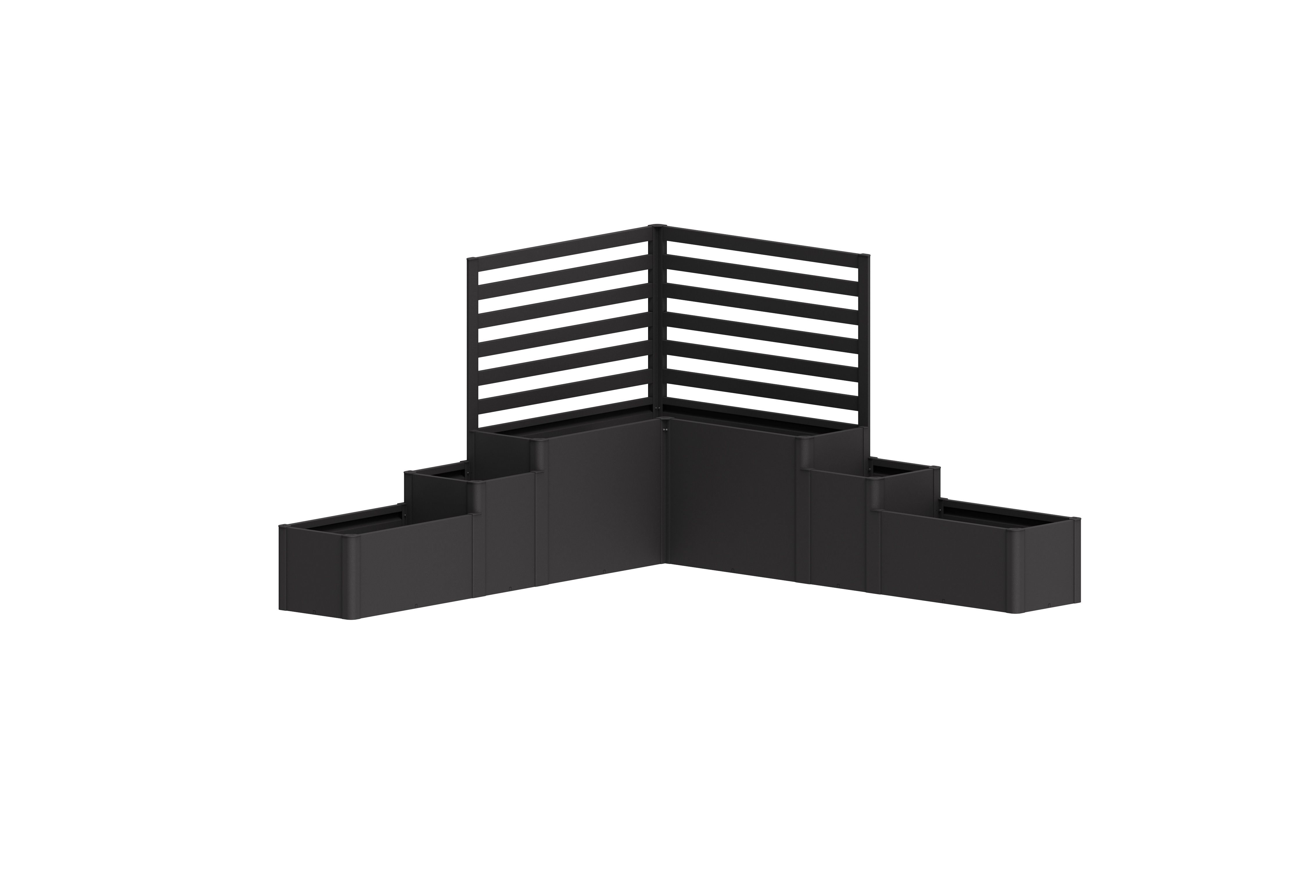 Biohort Pflanzkasten-System DaVinci Version 1 - Terrassenabgrenzung mit Rankgitter B x T x H 299,5 x 299,5 x 168 cm dunk...