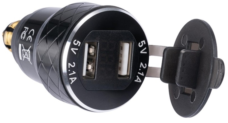 INTERPHONE USB-Doppeladapter DIN 12V