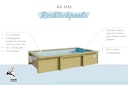 Karibu Triton Rechteck Pool - 305 x 182 cm - kesseldruckimprägniert