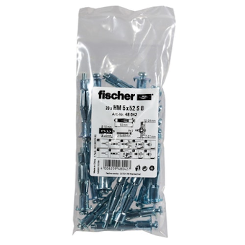 FISCHER Hohlraum-Metalldübel HM 5x52 S B (20 St.)