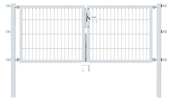 Alberts® Doppeltor Flexo,feuerverzinkt,lichte BxH1000+2000x1000,PF80x80/1700mm 646523