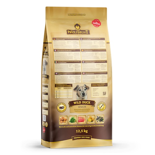 WOLFSBLUT Wild Duck Senior Entenfleisch mit Kartoffeln Hundetrockenfutter