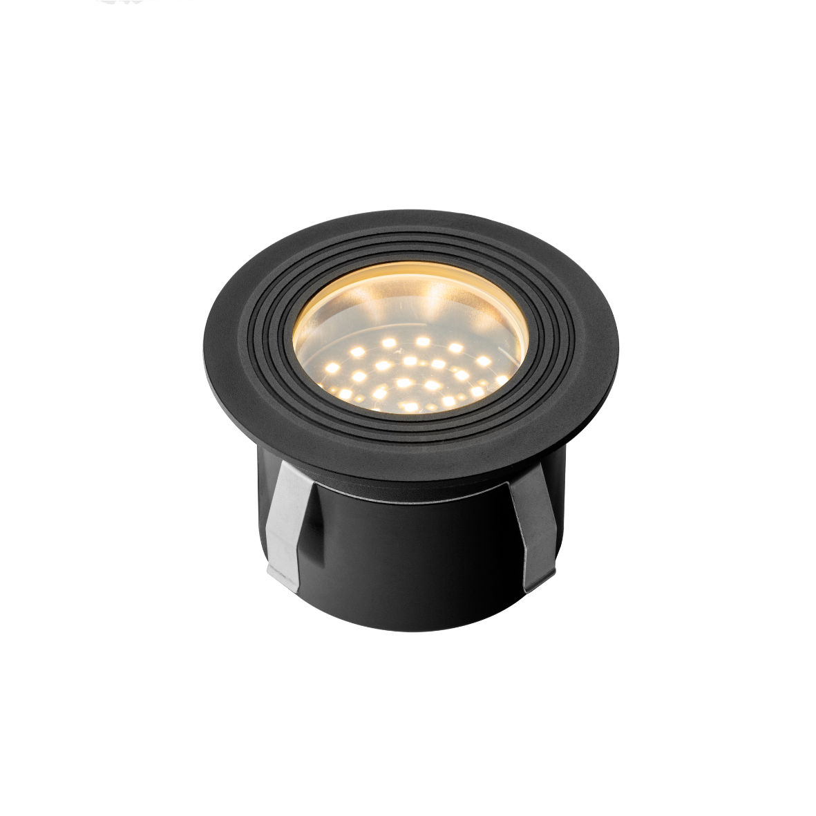 Lightpro Bodeneinbaustrahler Onyx 60 RA 12V mit anthrazitfarbenen Ring 23 lm