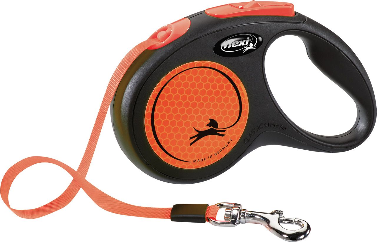 Flexi New NEON Gurt S 5m Roll-Leine für Hunde
