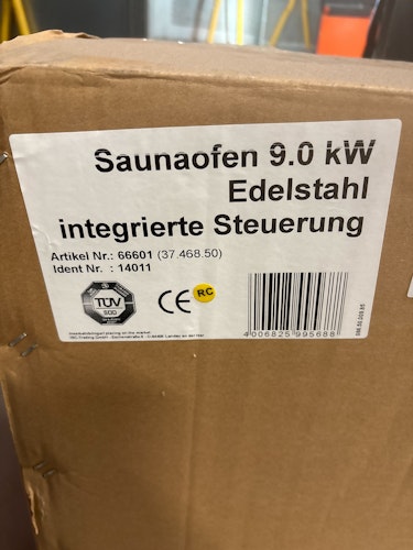 DEFEKT Karibu 9 kW Saunaofen mit integrierter Steuerung (ohne Steine)