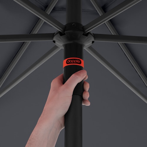 doppler Mittelmastschirm myZONE 300 Push up, Aluminium Anthrazit / 100 % Polyester 180 g/m²