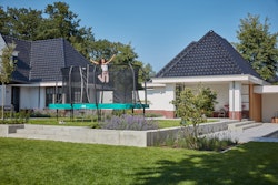 Salta Trampolin First Class 214 x 366 cm mit Sicherheitsnetz und Leiter