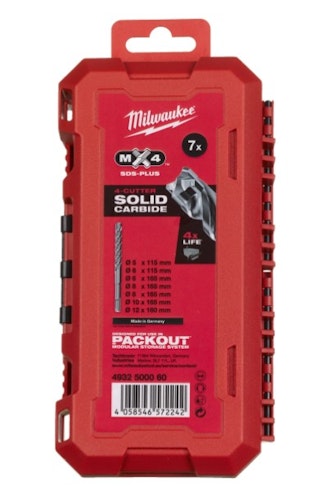 Milwaukee Hammerbohrer MX4 NG SDS-Plus Set 7-teilig. 4932500060