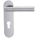 Vorschaubild Griffwerk LUCIA PROFESSIONAL Schraubtechnik FS -Edelstahl matt  Kurzschild-Garnitur -Schraubt. -PZ -Stift 9mm -TS 38-50mm