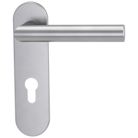 Griffwerk LUCIA PROFESSIONAL Schraubtechnik FS -Edelstahl matt  Kurzschild-Garnitur -Schraubt. -PZ -Stift 9mm -TS 38-50mm