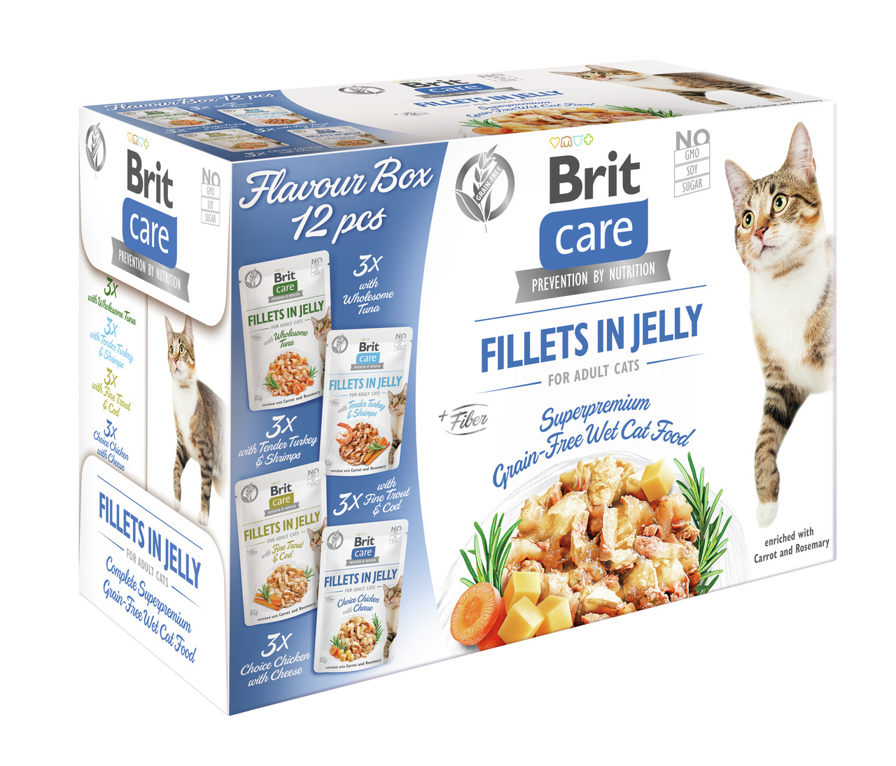 Brit Care Flavour Box Fillets in Jelly Multipack 12 x 85 Gramm Katzennassfutter