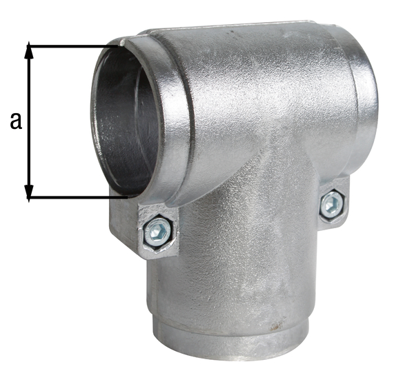 Alberts® T-Stück für Barrierenrohre und Wäschetrockengerüste, zweiteilig, Alu, ⌀48 mm 654122