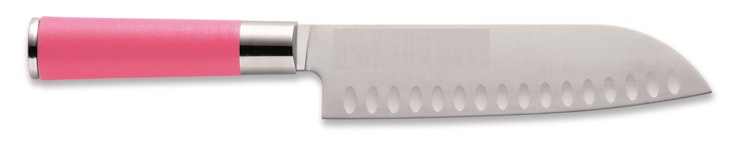 DICK Santoku mit Kullenschliff PINK SPIRIT 18 cm