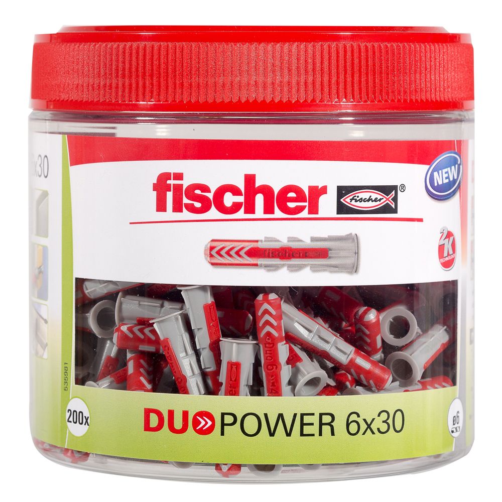 FISCHER Universaldübel Duopower 6x30 (200 Stück)