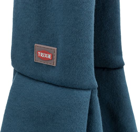 TRIXIE Fronttasche Soft, 22 × 20 × 60 cm, blau/hellgrau