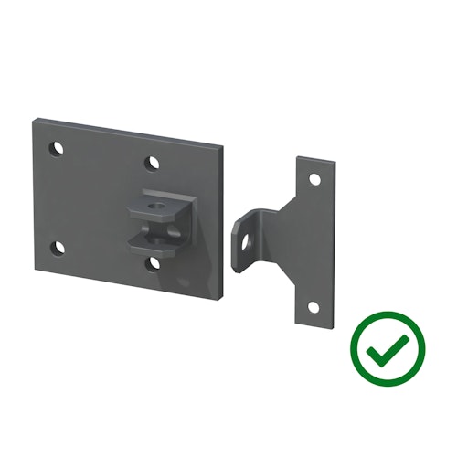 TraumGarten Montageplatte für Tor an Mauer - 2er Set 