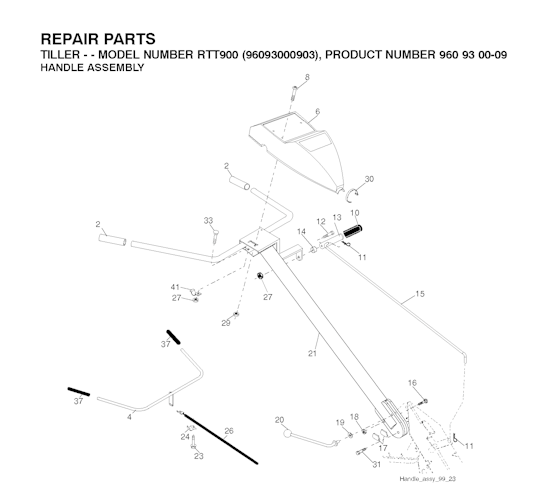 Husqvarna Motorhacken 96093000903 RTT900