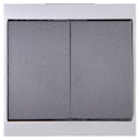 Vorschaubild Kopp Serienschalter MALTA silber/anthrazit