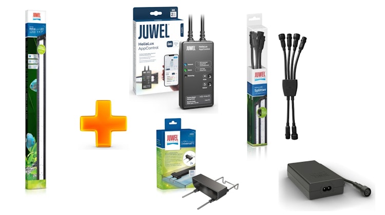 Juwel Helialux 1200 (Leuchte, App-Control, Halterung, Splitter & Netzteil)  -  Vorteils-Paket