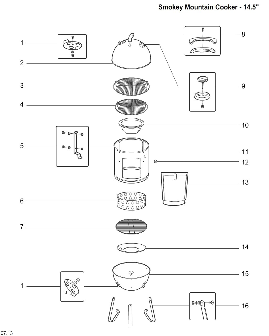 Explosionszeichnung Ersatzteile