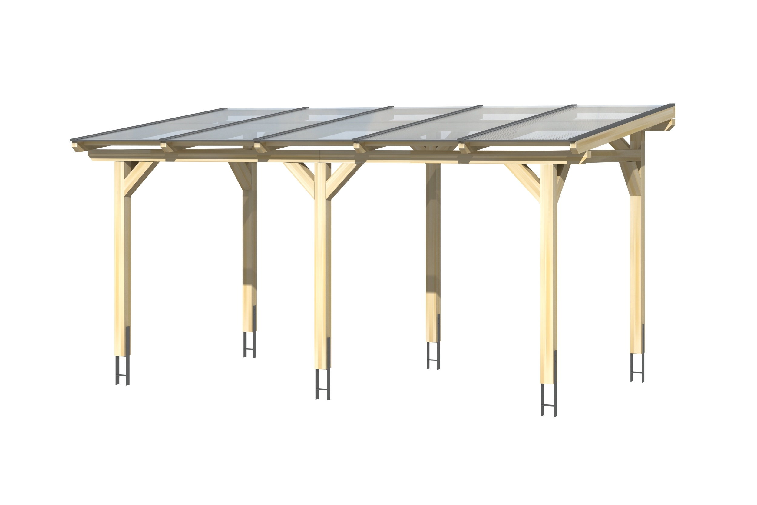 Skan Holz freistehende Terrassenüberdachung Siena 541x250cm