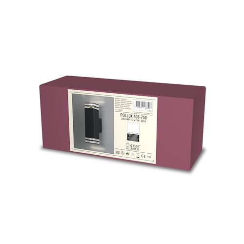 Konstsmide Wandleuchte Pollux, 2xGU10, schwarz (408-750)