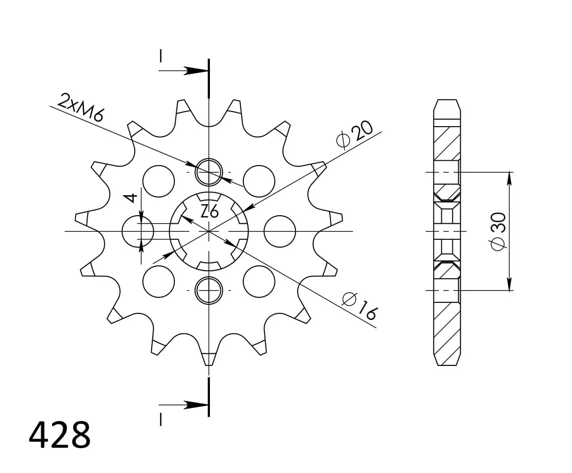 Supersprox Ritzel 428 17Z