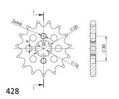 Supersprox Ritzel 428 17Z