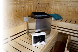 Karibu 11 kW Saunaofen finnisch anthrazit inkl. Steuergerät EASY weiß - Sparset