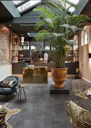 Handmuster Meister Laminatboden MeisterDesign. laminate LB 150 857 x 398 x 8 mm 06857 Copper Iron Steinporen-Struktur