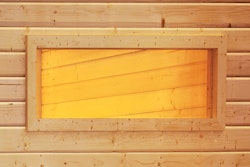 Karibu Fenster feststehend, naturbelassen für 14 mm Häuser 73 x 40 cm - Aktion