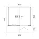 Vorschaubild Palmako Gartenhaus Sally 15,5 m² - 44 mm