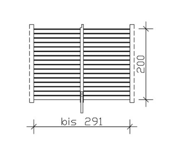 Skan Holz Rückwand für Einzelcarports - Profilschalung