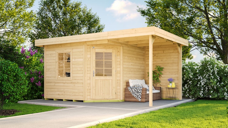 Weka Designhaus 213 A 28 mm inkl. 150 cm Anbau