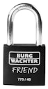 Burg Wächter Zyl.-Vorhangschloss 775 40 35 BLACK SB